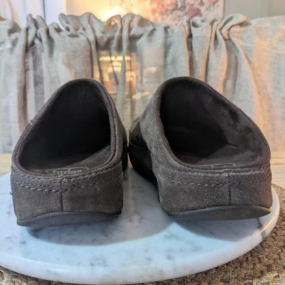 FITFLOP Gogh Clogs Suede Chocolate Brown Womens Size 9 Fits more like a size 8 - Picture 4 of 6